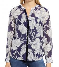 Tommy Bahama Navy Blue Floral Shirt