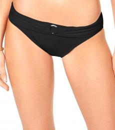 Michael Kors Black Logo-Ring Bikini Bottoms