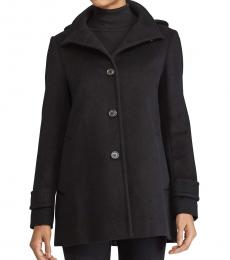 Ralph Lauren Black Hooded Walker Coat