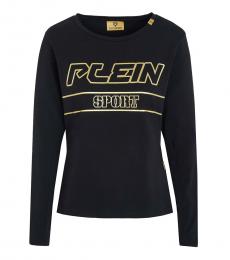 Philipp Plein Black Crewneck Long Sleeve T-Shirt