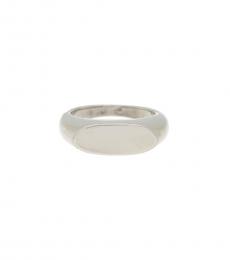Vince Camuto Silver Oval Signet Ring