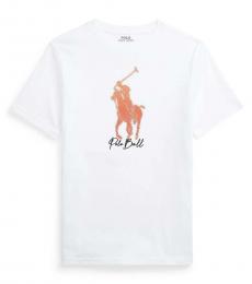 Ralph Lauren Little Boys White Big Pony Jersey T-shirt