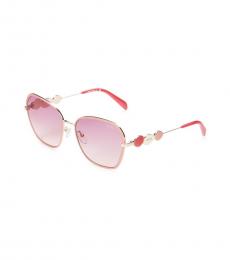 Emilio Pucci Peach Butterfly Sunglasses