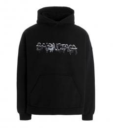 Balenciaga Black Logo Print Sweatshirt