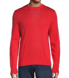 Rag And Bone Red Riley Merino Wool Sweater