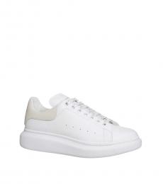 Alexander McQueen Beige Round Toe Logo Sneaker