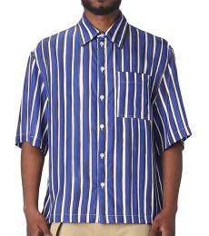 Bottega Veneta Blue Striped Shirt
