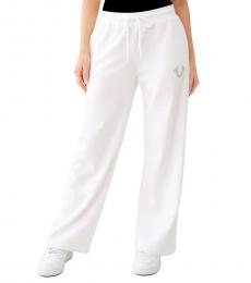 True Religion White Crystal Sweat Pant