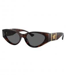 Versace Dark Brown Cat Eye Sunglasses