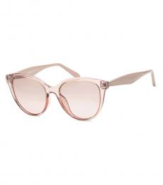 Ferragamo Beige Cat Eye Sunglasses