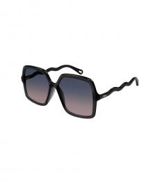 Chloe Grey Zelie Blue Gradient Square Sunglasses