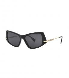 Burberry Black Grey Irregular Sunglasses