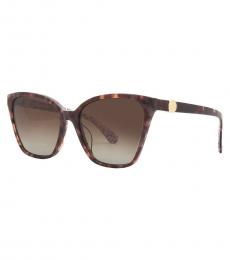 Kate Spade Dark Brown Polarized Cat Eye Sunglasses