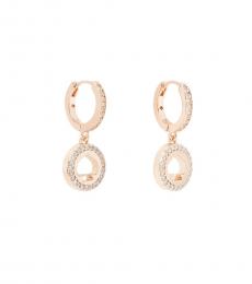 Kate Spade Rose Gold Pave Huggie Earrings