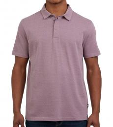 DKNY Pink Spread Collar Textured Polo