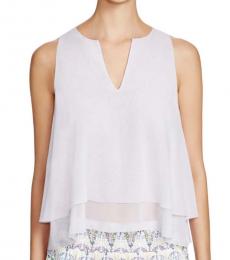 Tory Burch Light Purple Silk Tiered Casual Top