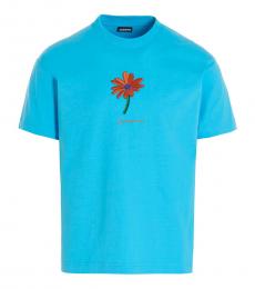 Jacquemus Turquoise Pistoun Logo T-Shirt