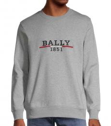 Bally Grey Logo Heathered Sweatshirt