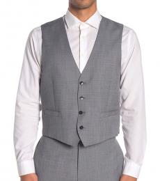 Calvin Klein Medium Grey Twill Slim Fit Suit Vest