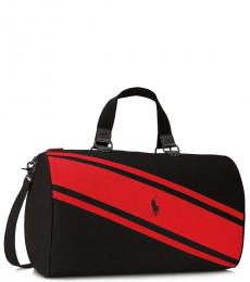 Ralph Lauren Black/Red Weekender Large Duffle Bag