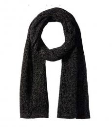 Black-Grey Two Tone Knit Scarf