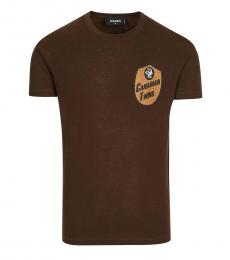 Dark Brown Front Logo T-Shirt