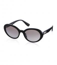 Miu Miu Black Narrow Sunglasses