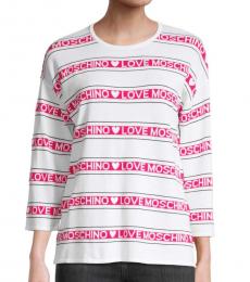 Love Moschino White Crewneck Sweater