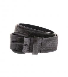 Diesel Dark Grey Vintage Strap Belt