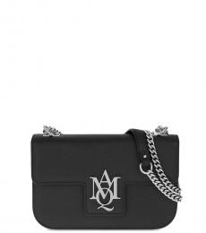 Alexander McQueen Black Insignia Medium Shoulder Bag