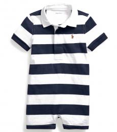 Ralph Lauren Baby Boys French Navy Striped Rugby Shortall