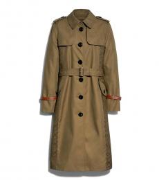 Coach Green Panel Trench Coat