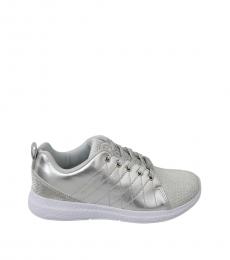 Philipp Plein Silver Polyester Sneakers