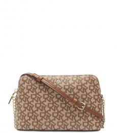 DKNY Chino Logo/Vicuna Bryant Dome Small Crossbody