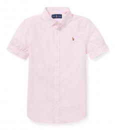 Girls Light Pink Oxford Shirt