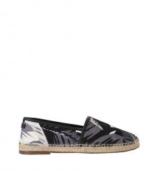 Dolce & Gabbana Grey Leaves Printed Espadrilles