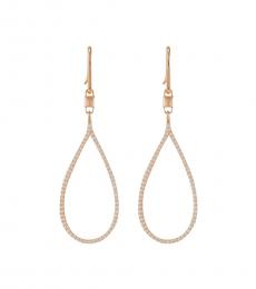 Michael Kors Rose Gold Pave Teardrop Drop Earrings