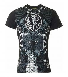 Versace Jeans Black Graphic Print Logo T-Shirt
