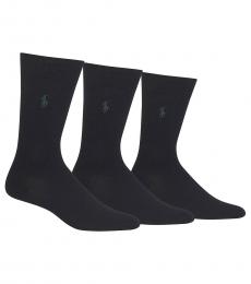 Ralph Lauren Black 3 Pack Super-Soft Dress Socks