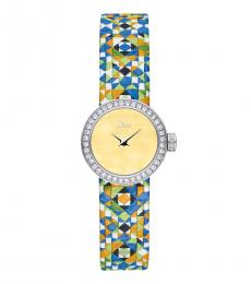 Christian Dior Multi Color Gold Dial Watch