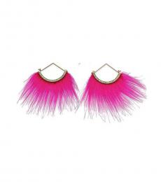 Pink Faux Fur Earrings