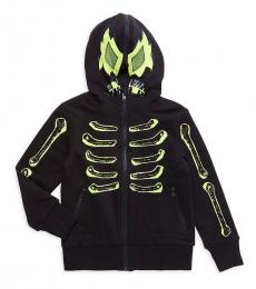 Stella McCartney Little Boys Black Bandit Full-Zip Sweatshirt