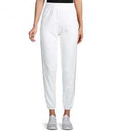 White Relaxed Cropped Joggers