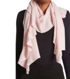 Vince Camuto Light Pink Ruffle Cashmere Scarf