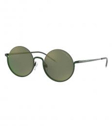 Emporio Armani Green Round Sunglasses