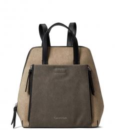 Calvin Klein Taupe Lilly Small Backpack