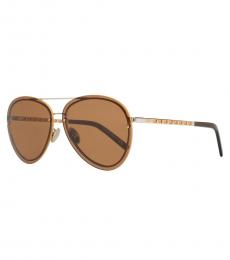 Tod's Brown Aviator Sunglasses