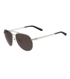 Salvatore Ferragamo Dark Grey Aviator Sunglasses