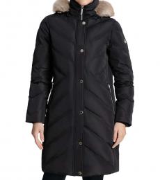 Michael Kors Black Hooded Down Puffer Coat