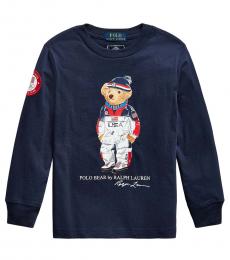 Ralph Lauren Little Boys French Navy Team Usa T-Shirt